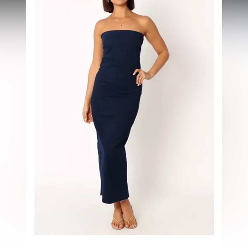 Dark denim maxi dress